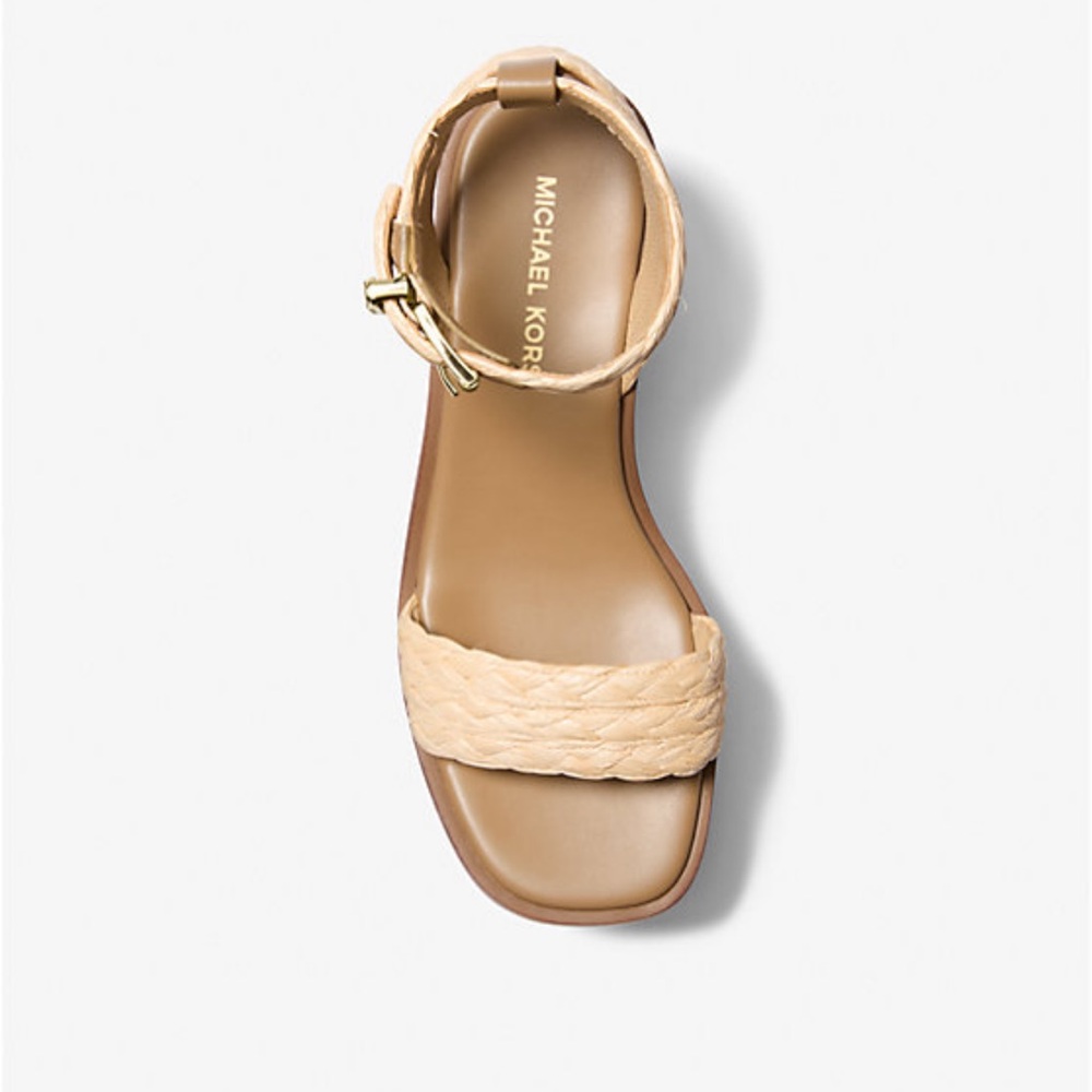 Michael Kors Tan Wedge Espadrille Sandals - Picture 3 of 3